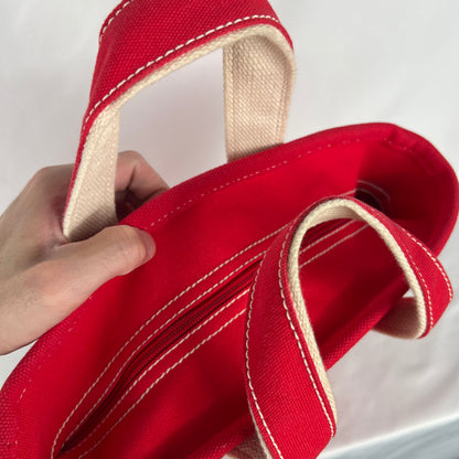 Lands' End Red XS Zip Up Tote Bag