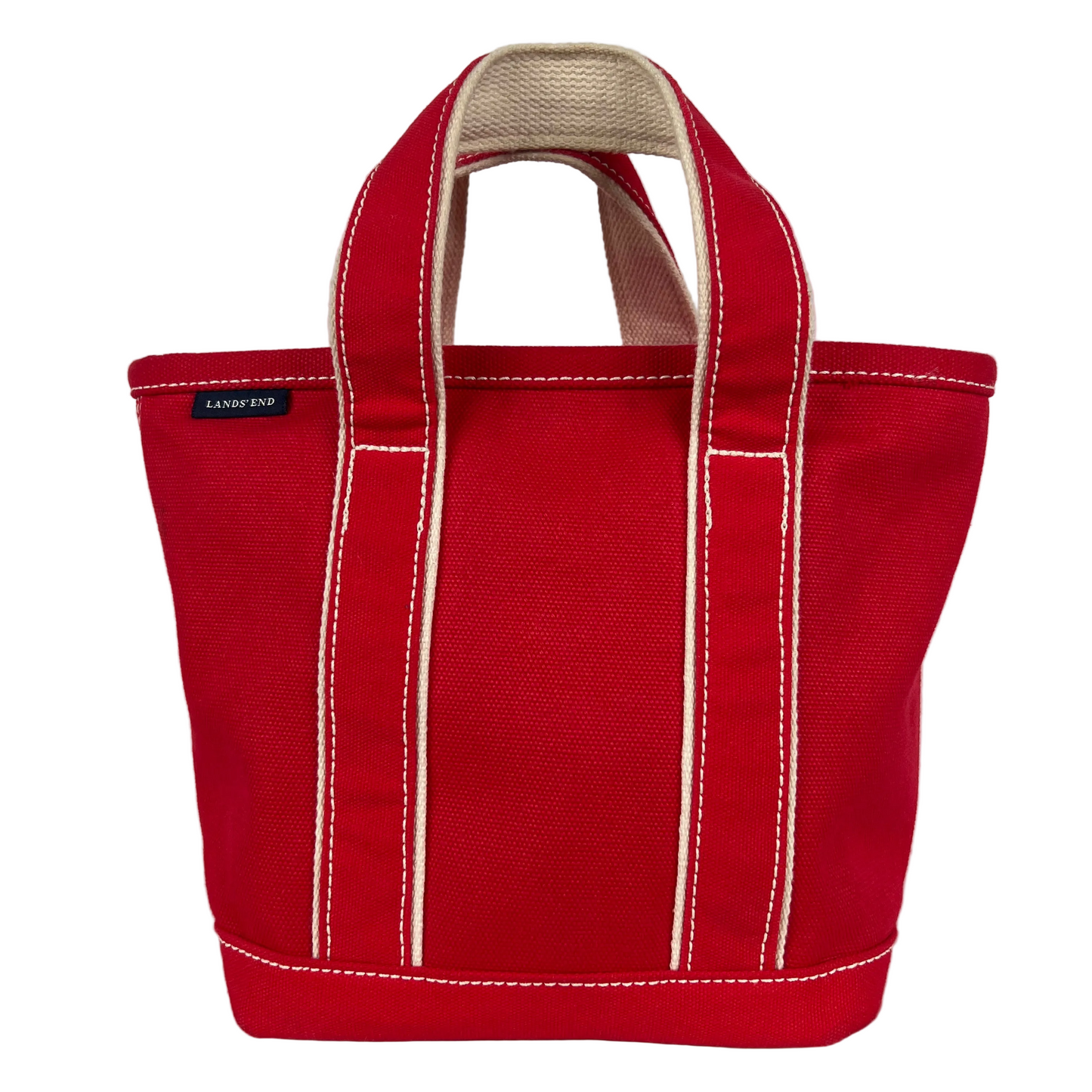 Lands' End Red XS Zip Up Tote Bag