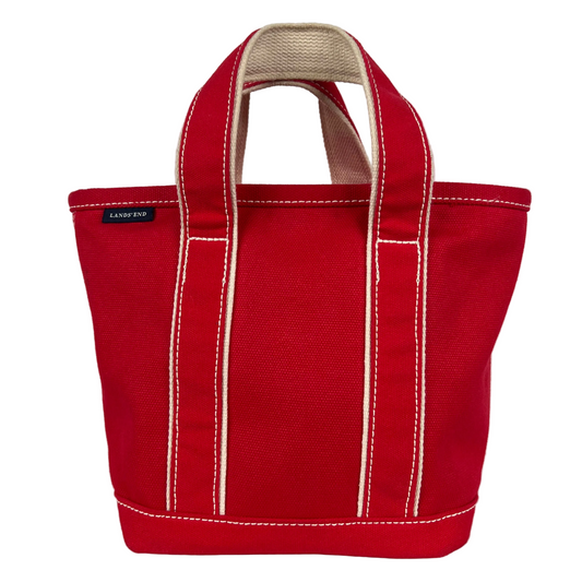 Lands' End Red XS Zip Up Tote Bag