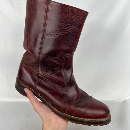 70s/80s Vibram Soled Leather Cowboy Boots- M's 11, W's 12.5