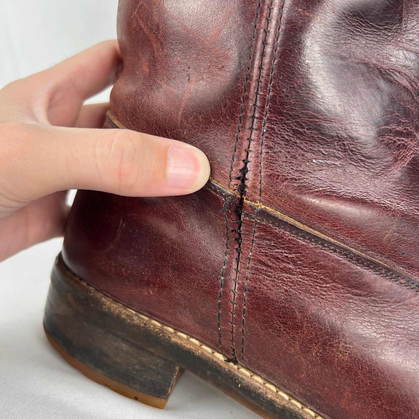 70s/80s Vibram Soled Leather Cowboy Boots- M's 11, W's 12.5