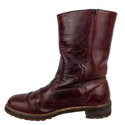 70s/80s Vibram Soled Leather Cowboy Boots- M's 11, W's 12.5