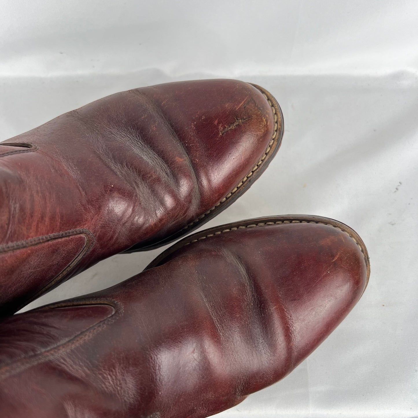 70s/80s Vibram Soled Leather Cowboy Boots- M's 11, W's 12.5