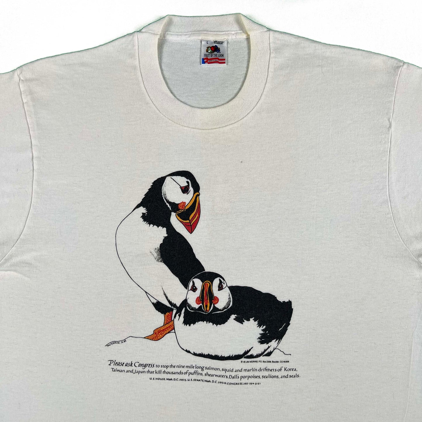 80s Save the Puffins Tee- M