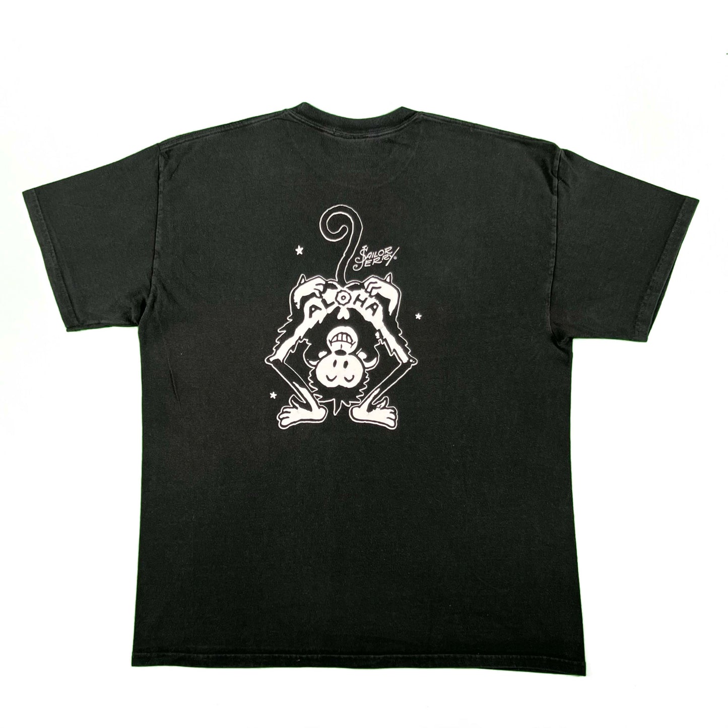 00s Sailor Jerry Spiced Rum Monkey B Hole Tee- XL