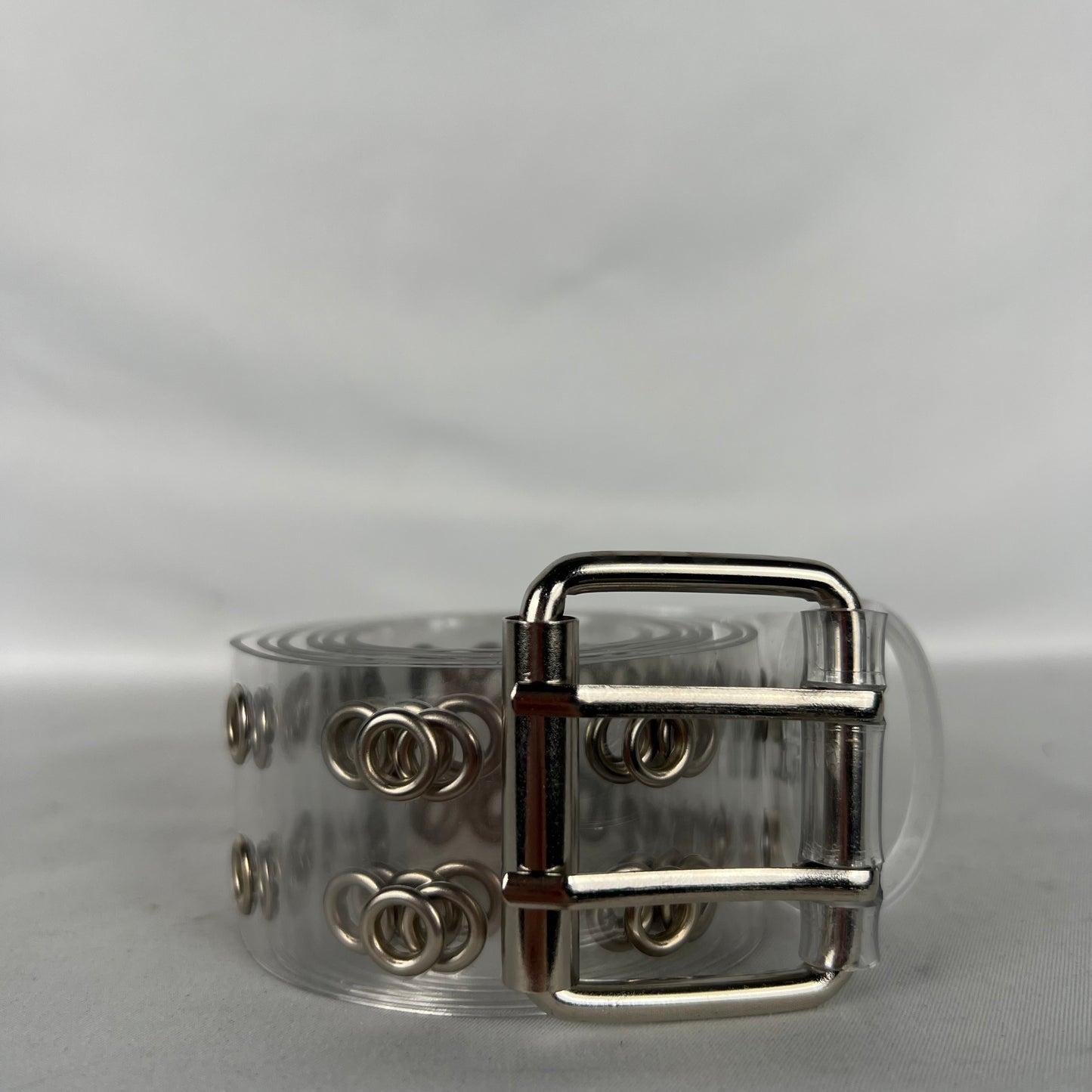 Clear Vinyl Metal Grommet Belt- 32"-36"