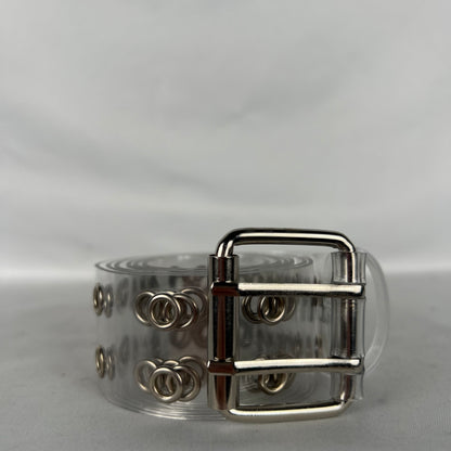 Clear Vinyl Metal Grommet Belt- 32"-36"
