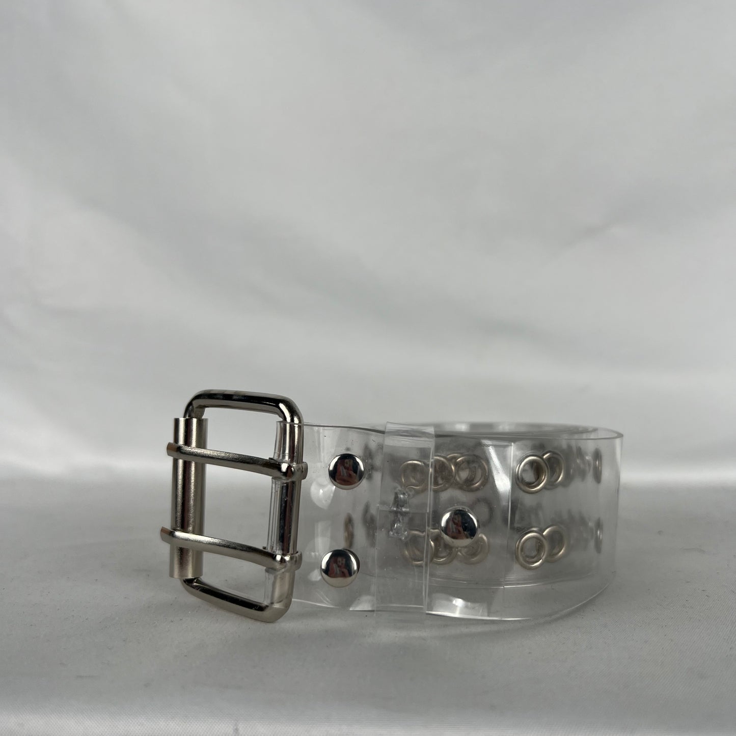 Clear Vinyl Metal Grommet Belt- 32"-36"