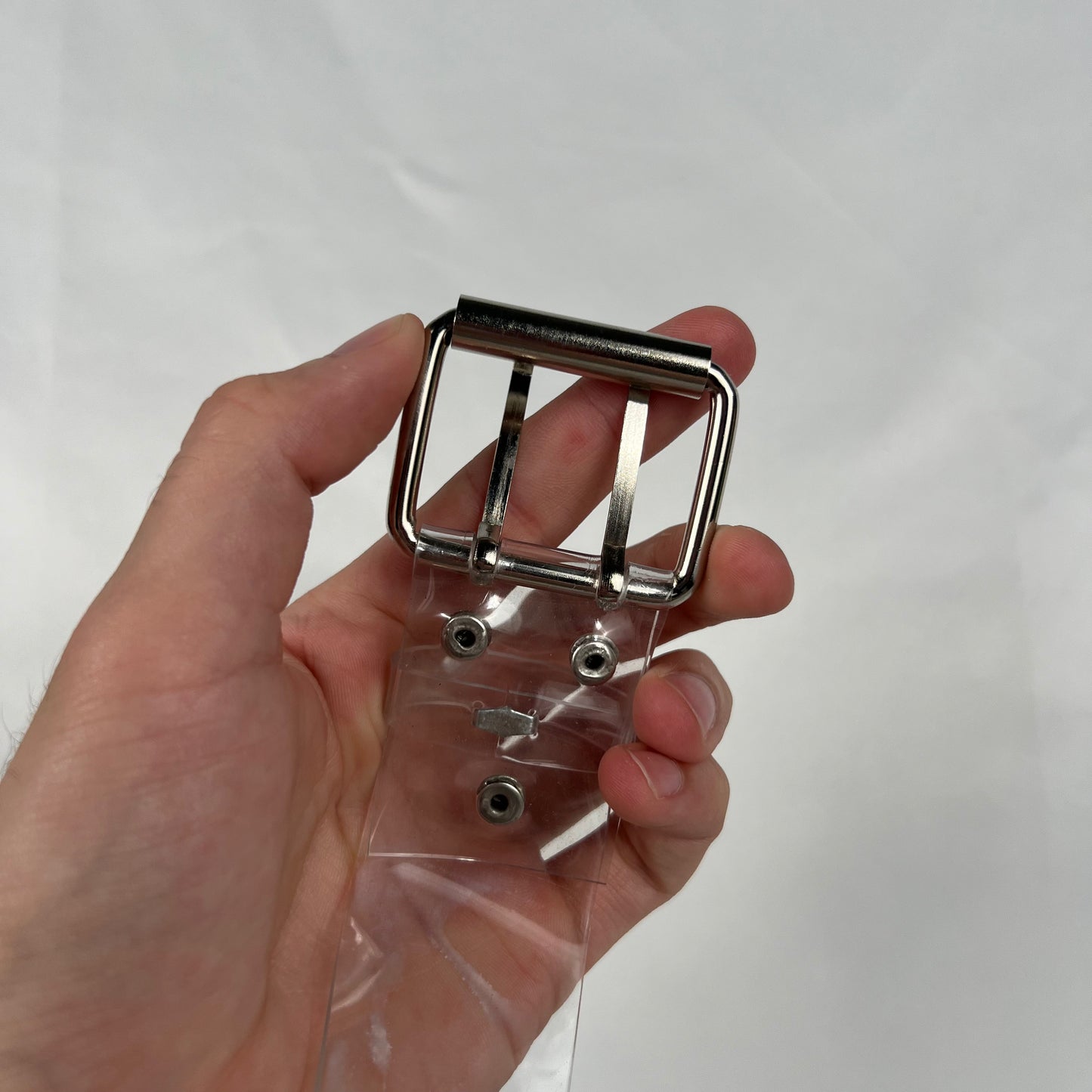 Clear Vinyl Metal Grommet Belt- 32"-36"