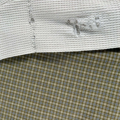 00s Old Navy Cropped Plaid Shirt & Waffle Knit Thermal- L