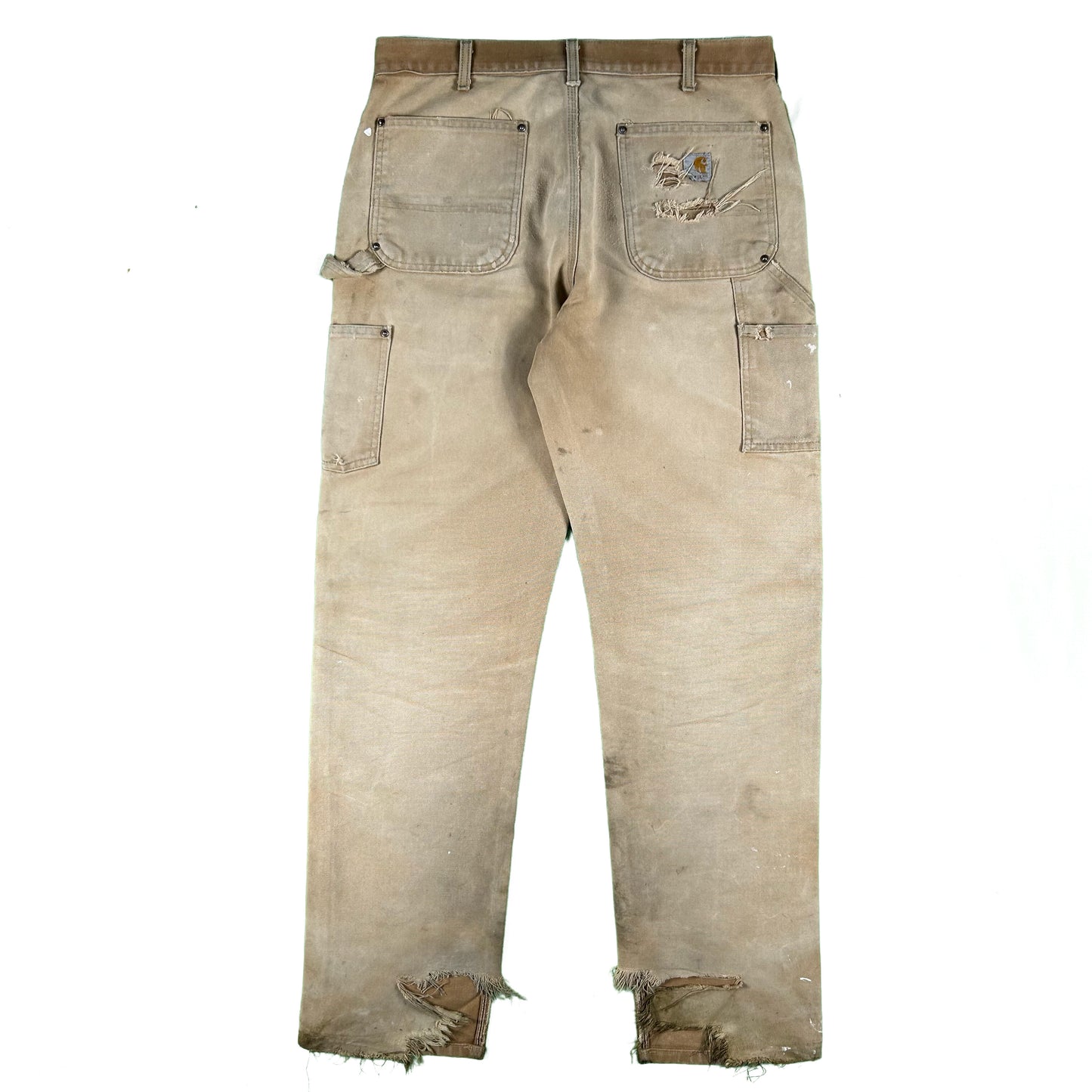 00s Sun Faded Tan Carhartt Double Knees- 34x33.5