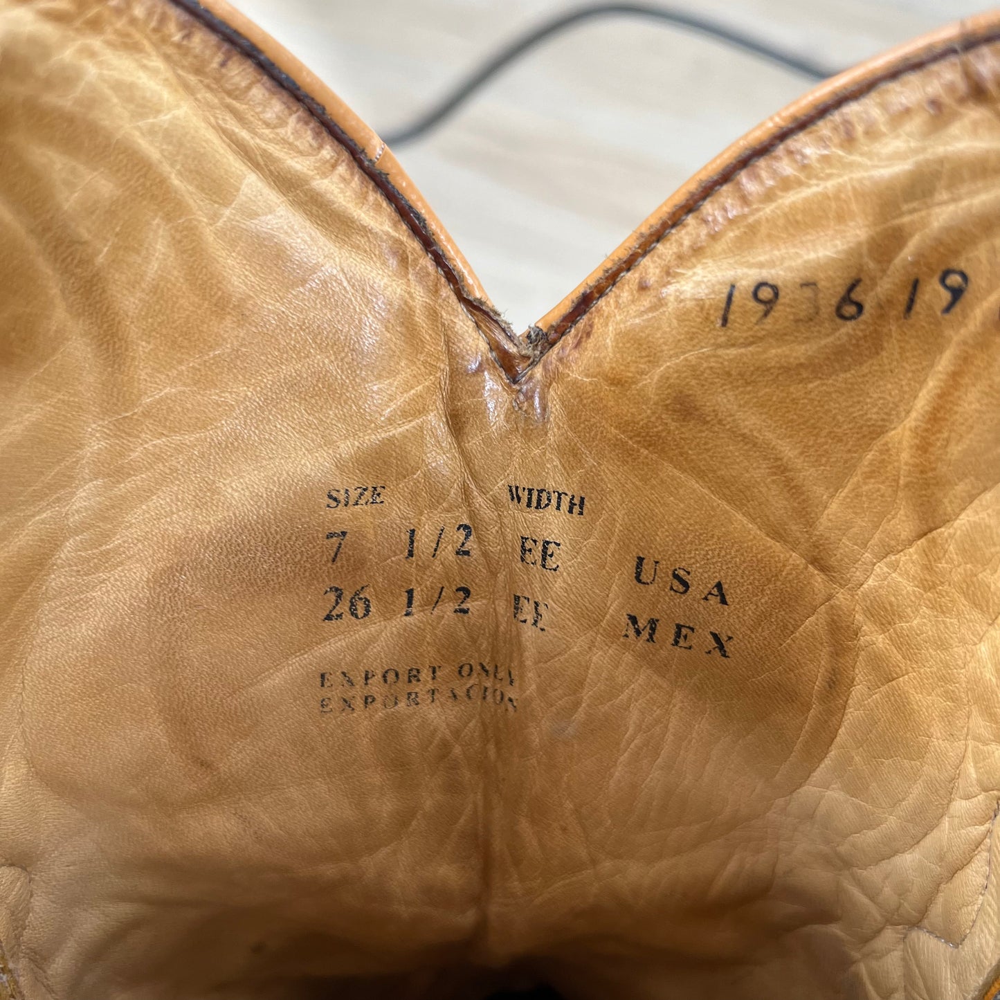 80s/90s Stingray Leather Cowboy Boots- M's 7.5, W's 9