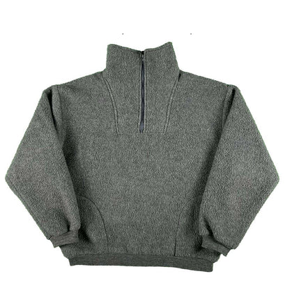 80s/90s Deep Pile Quarter Zip- L