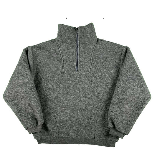 80s/90s Deep Pile Quarter Zip- L