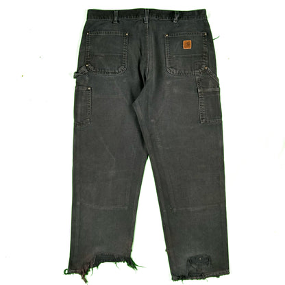 00s Faded & Thrashed Black Carhartt Double Knees- 38x28.5