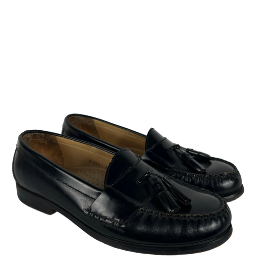00s Black Leather Tassel Loafers- M's 8, W's 9.5