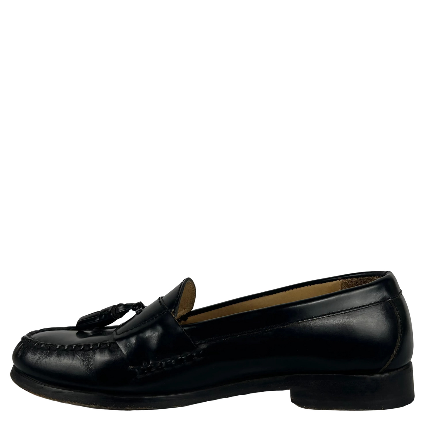 00s Black Leather Tassel Loafers- M's 8, W's 9.5