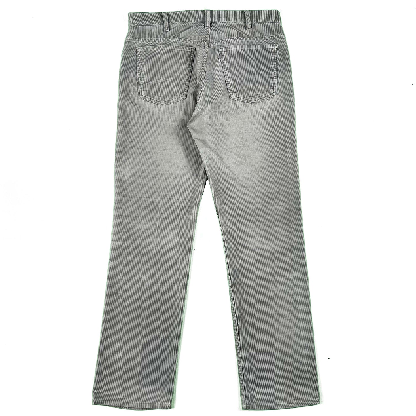 70s Levi's Faded Grey Corduroy Pants- 34x31
