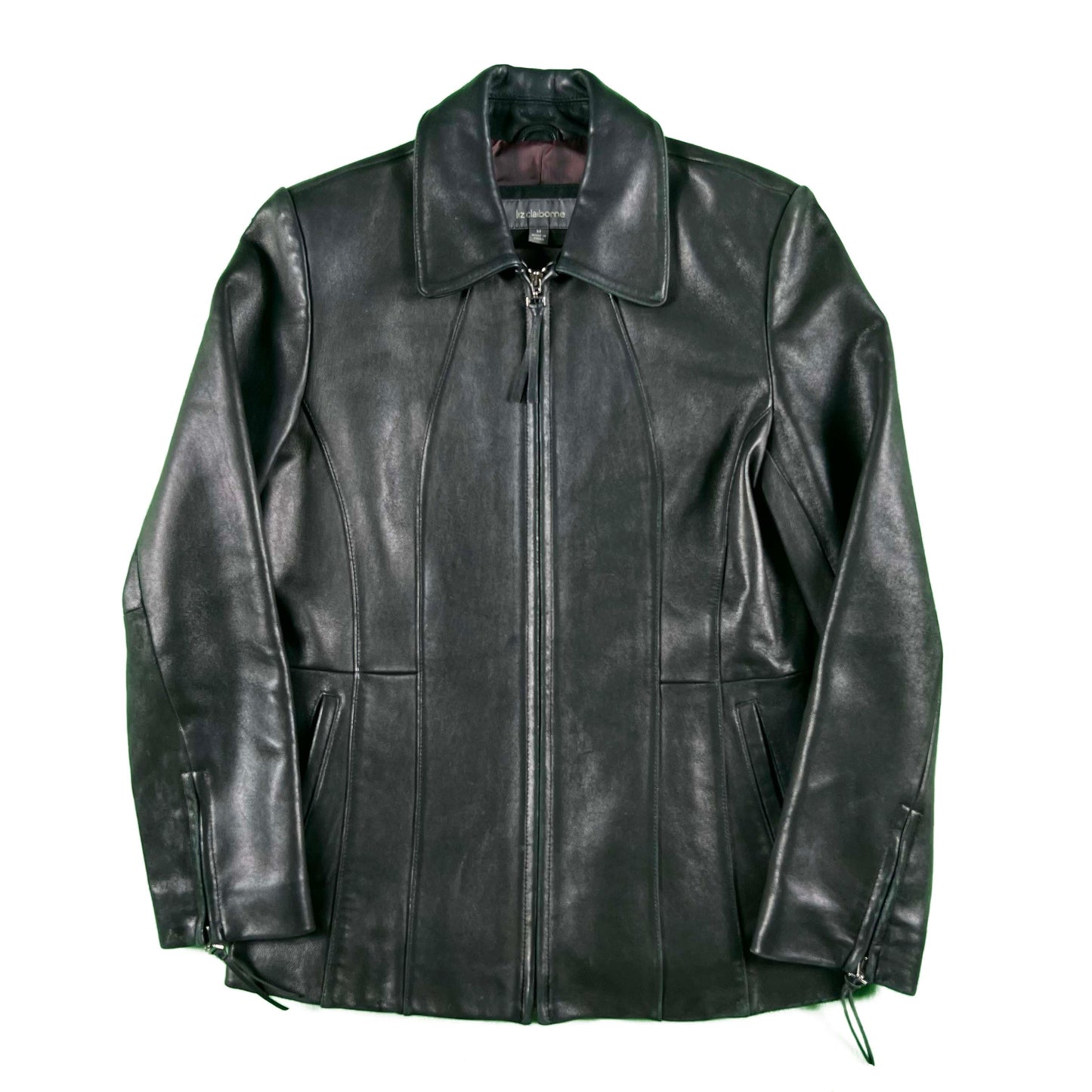 00s Soft Black Leather Jacket- S