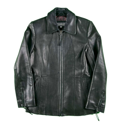 00s Soft Black Leather Jacket- S