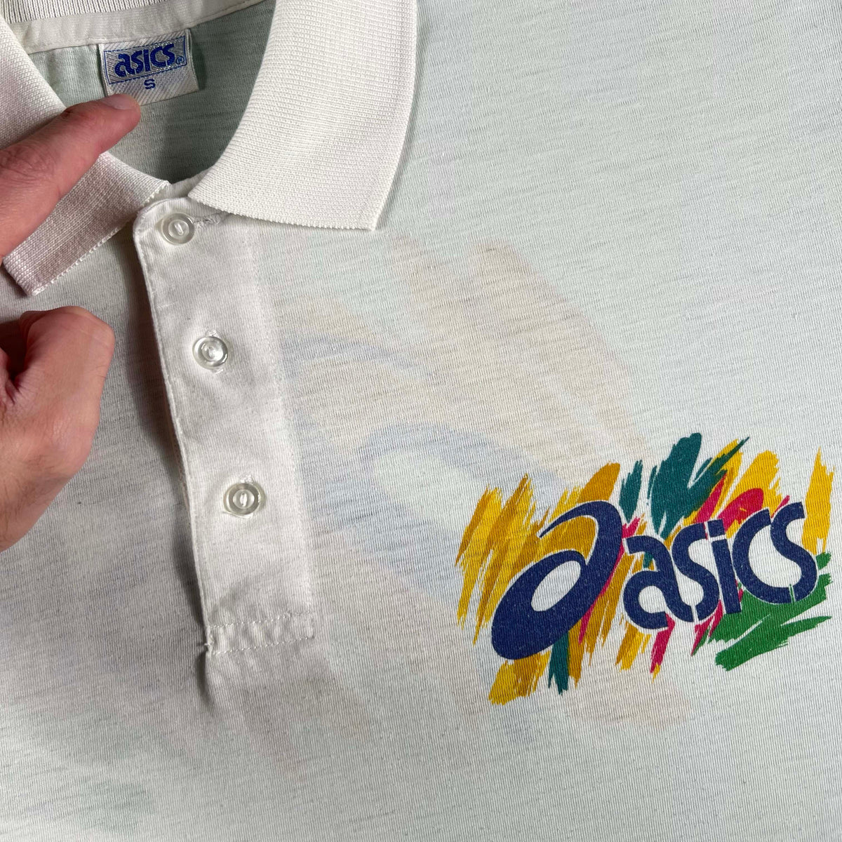80s/90s Asics Polo Shirt- S