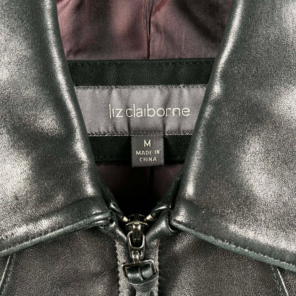 00s Soft Black Leather Jacket- S