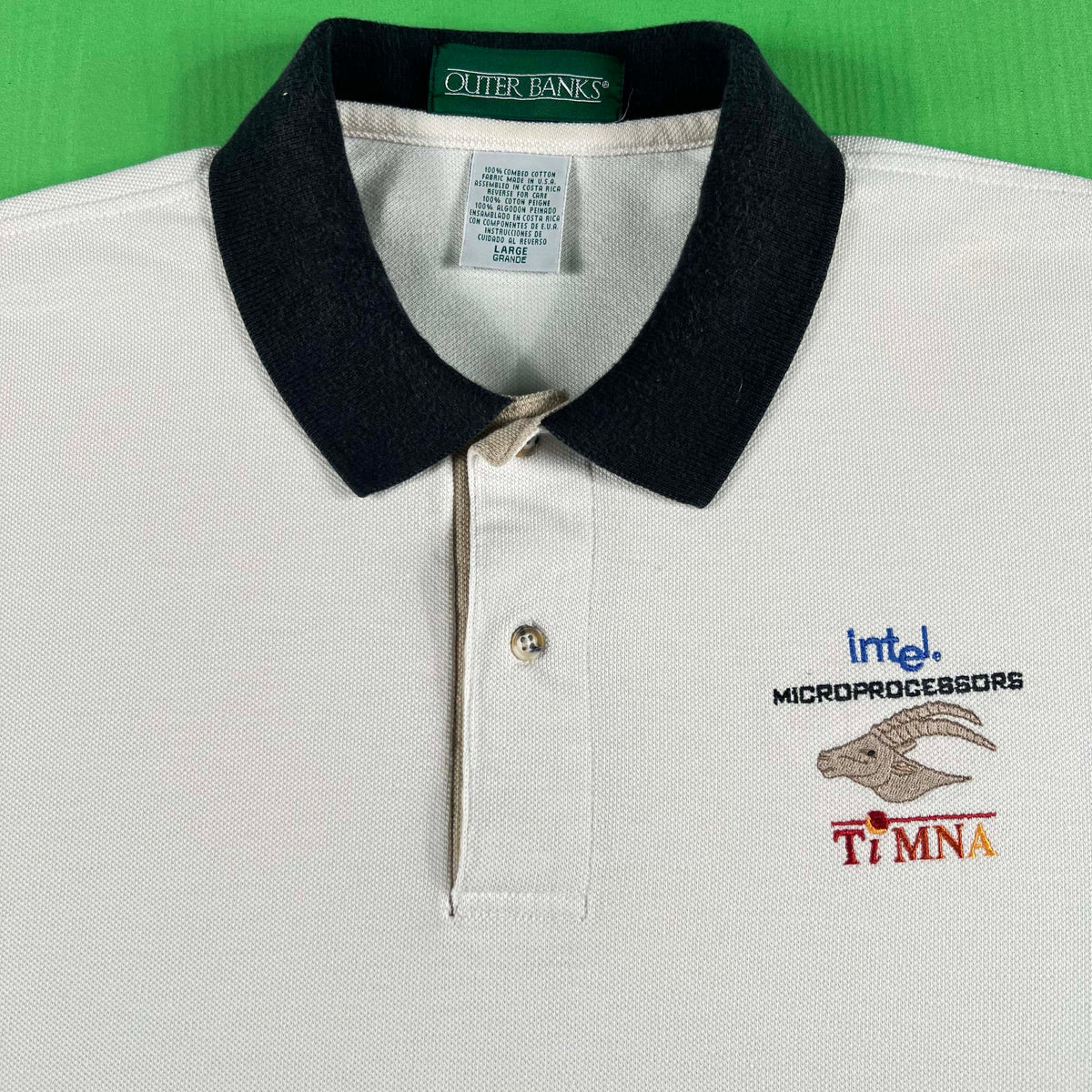 90s Intel Microprocessors Polo Shirt- L