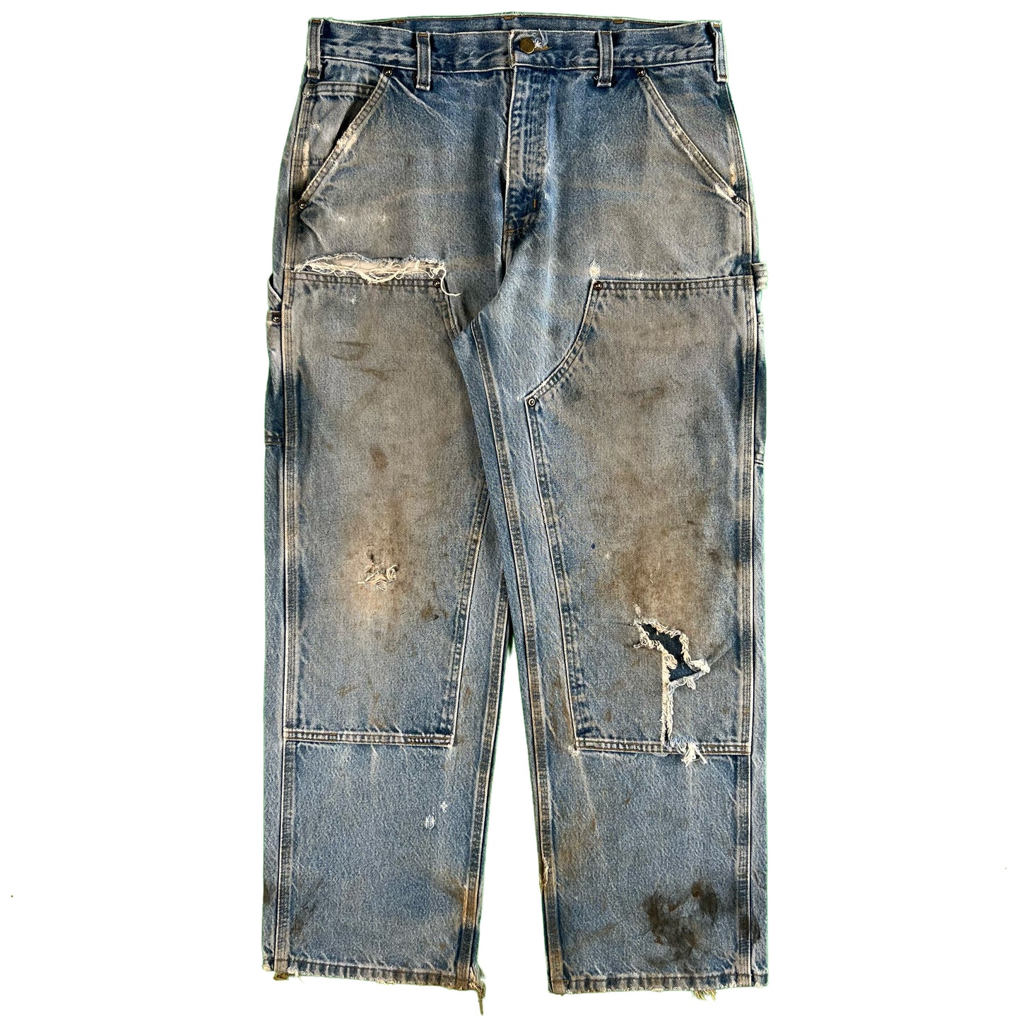 Thrashed Carhartt Denim Double Knees- 34x30