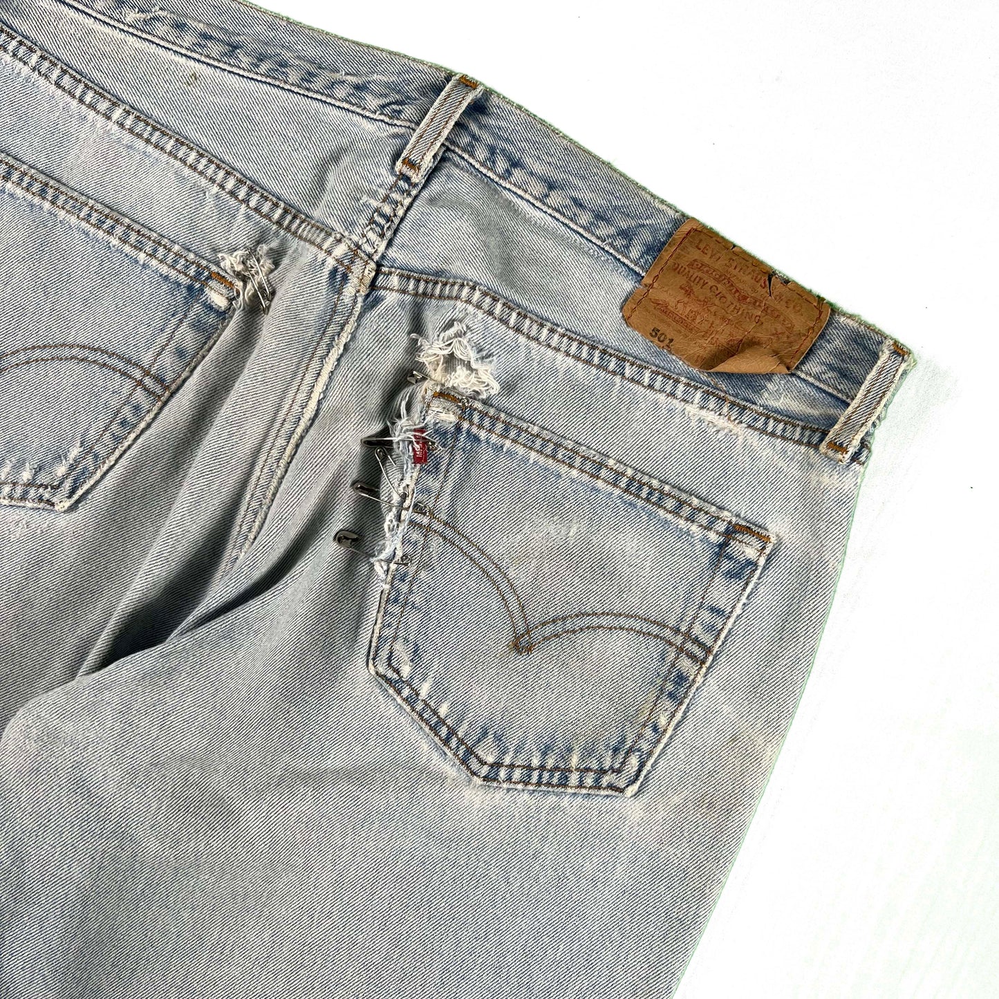 90s Safety Pin Levi's 501s Denim- 36x26