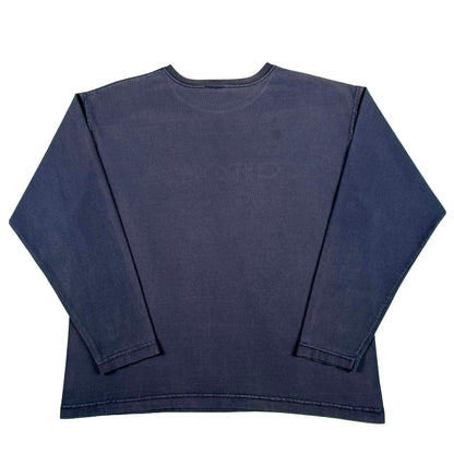 90s Faded Navy Blue Cherokee Long Sleeve Tee- L