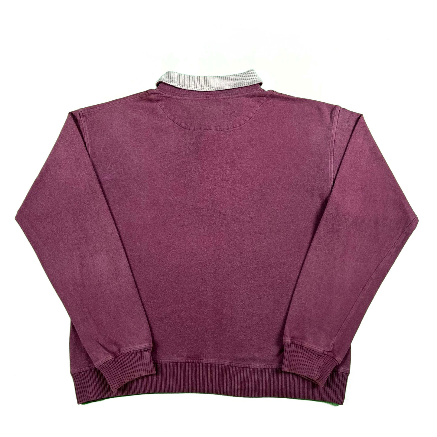 90s Lands' End Shawl Henley Sweatshirt- L
