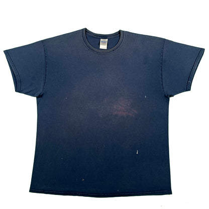 Sun Faded Navy Blue Ghost Print Tee- XL
