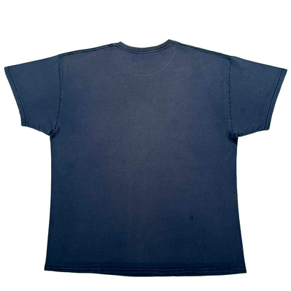 Sun Faded Navy Blue Ghost Print Tee- XL