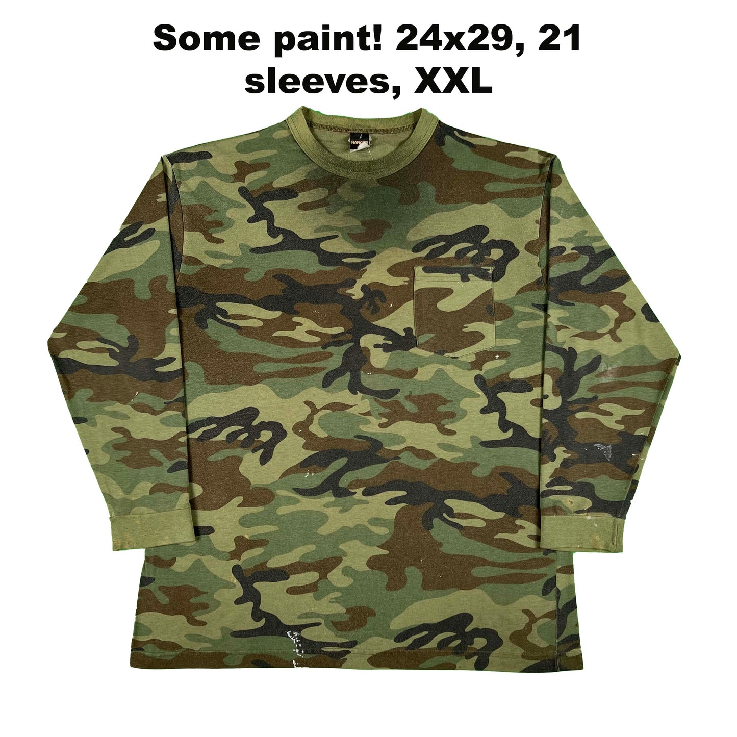 Vintage Blank Camo Long Sleeve Tee- SELECT SHIRT