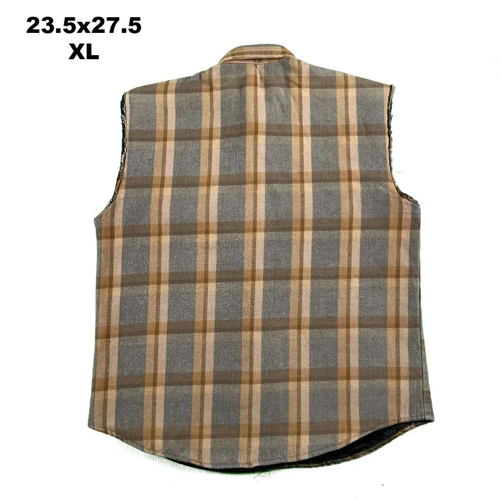 Vintage Cut Off Quilted Flannel Vests- SELECT FLANNEL