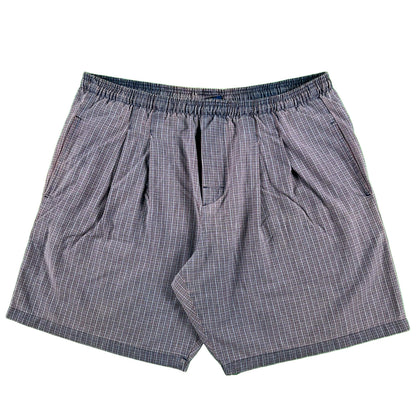 90s Sun Faded Plaid Cotton Utility Shorts- L