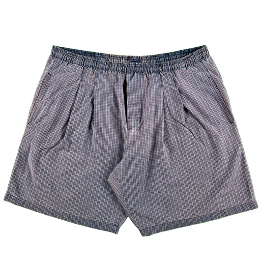 90s Sun Faded Plaid Cotton Utility Shorts- L