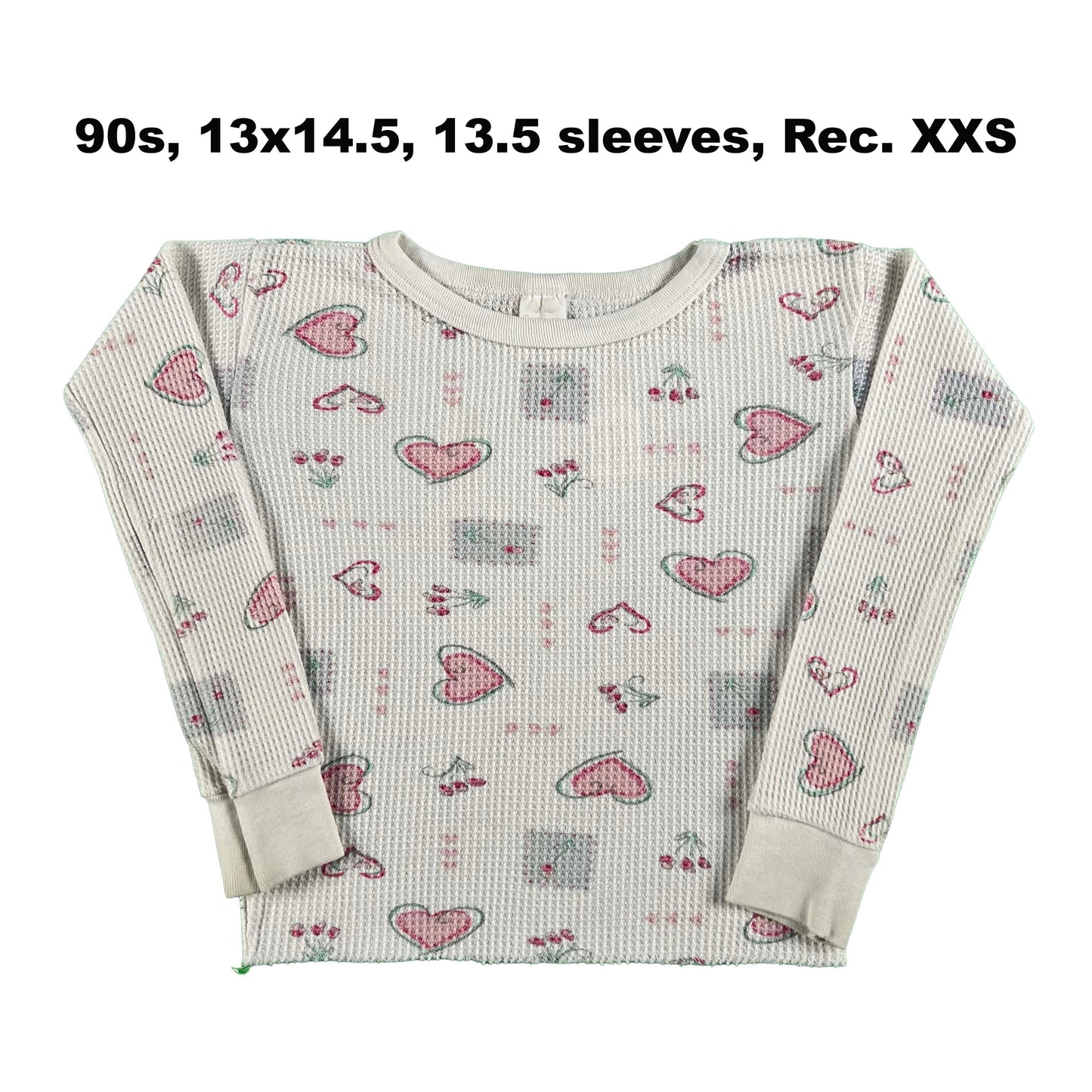 Vintage Floral & Lace Collar Waffle Knit Thermals- SELECT SHIRT