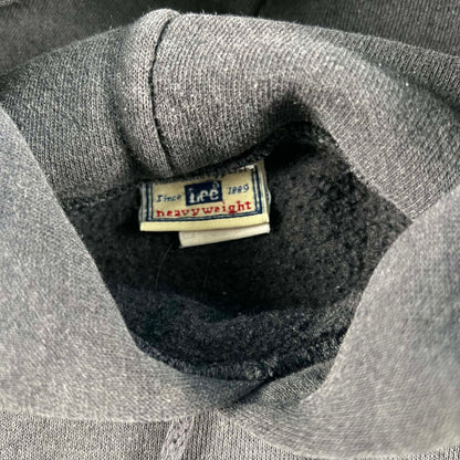 90s Sun Faded Black Soccer Hoodie- M