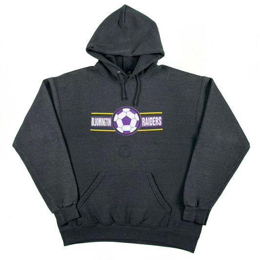 90s Sun Faded Black Soccer Hoodie- M