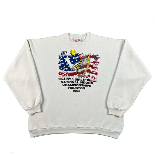 90s USTA Indoor Tennis Championships Sweatshirt- XL