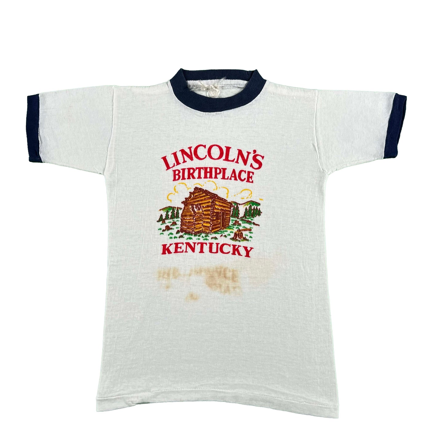 60s Lincoln's Birthplace Ringer Tee- XXS