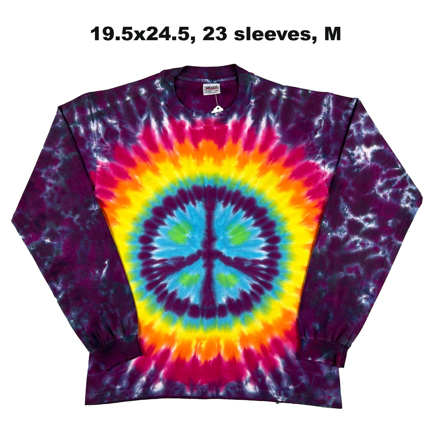 Vintage Blank Long Sleeve Tie Dye Tee- SELECT SHIRT
