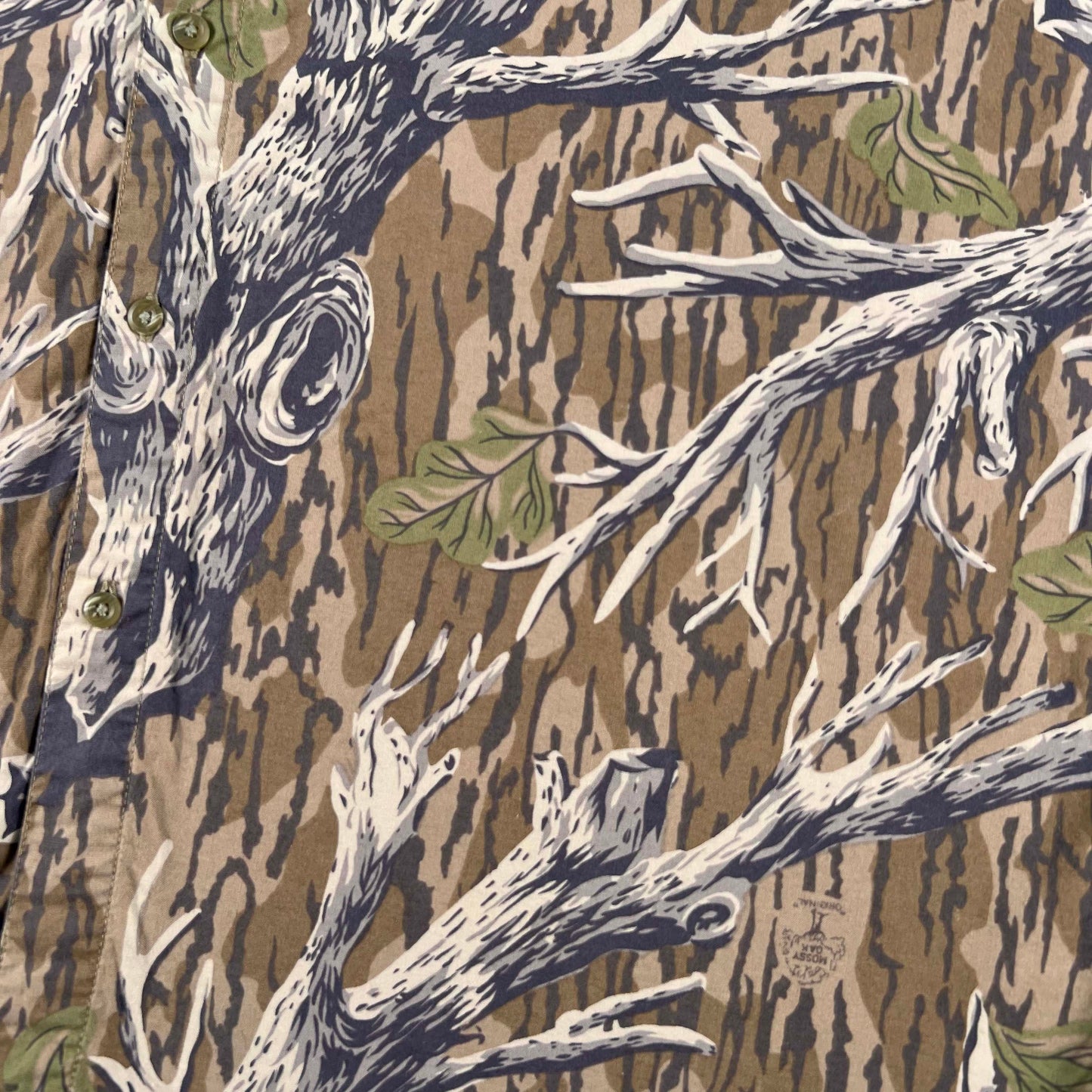 90s Columbia Mossy Oak Camo Fishing Style Shirt- XL