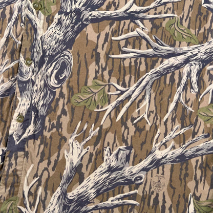 90s Columbia Mossy Oak Camo Fishing Style Shirt- XL