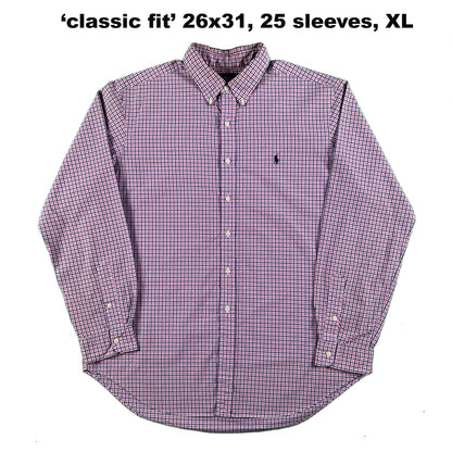 Vintage Ralph Lauren 100% Cotton Button Up Shirts- SELECT SHIRT