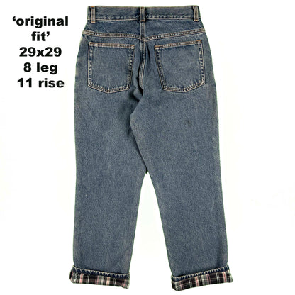 Vintage LL Bean Flannel/Fleece Lined Denim- SELECT PAIR