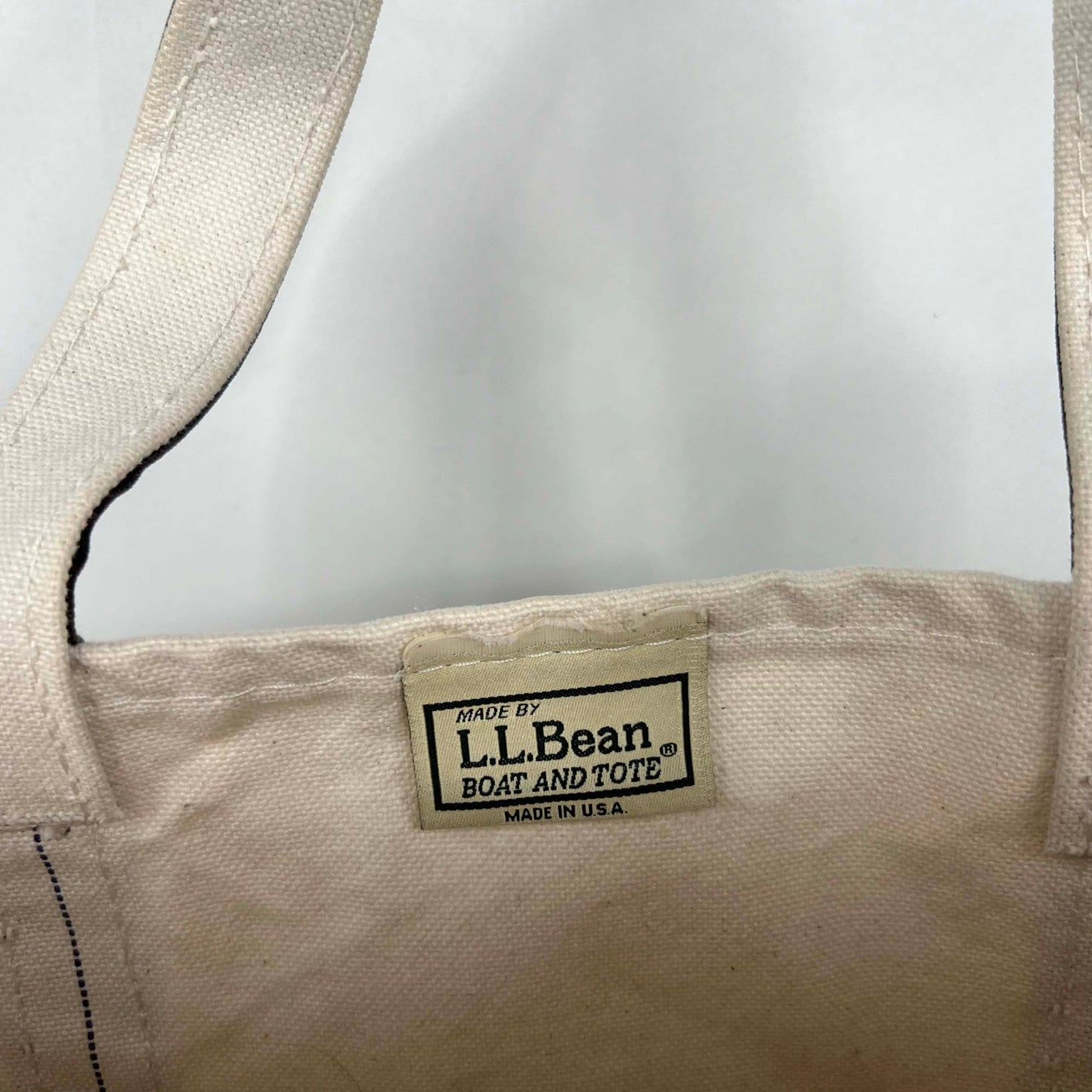 L.L. Bean Black Canvas Boat and Tote Bag- Medium