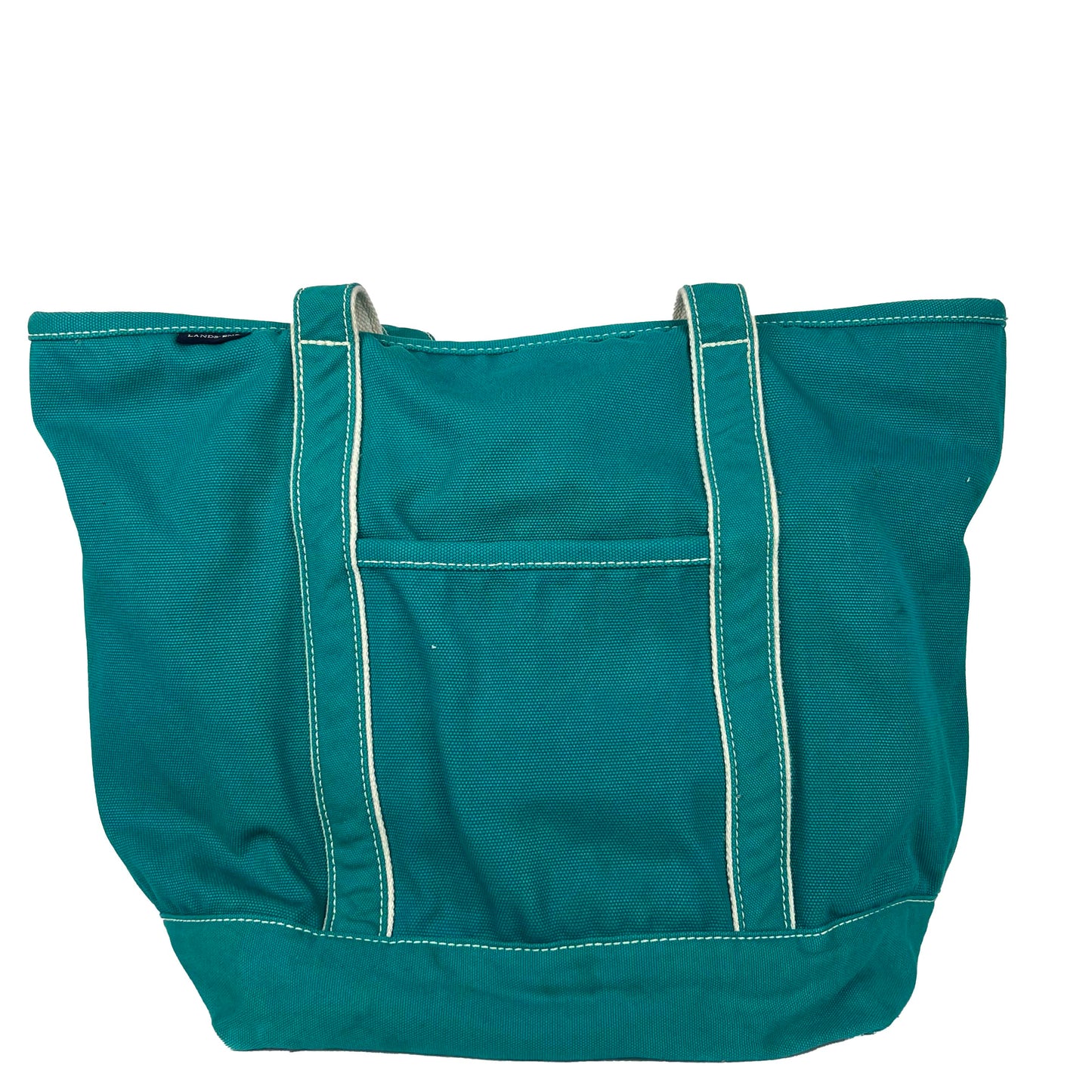 Lands' End Teal z/u Tote Bag- Large