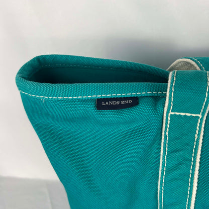 Lands' End Teal z/u Tote Bag- Large